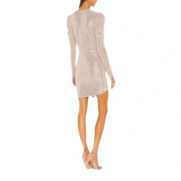 NWT IRO LouLou Sequin Dress in Blush Pink (Size:38/6) - Picture 4 of 15